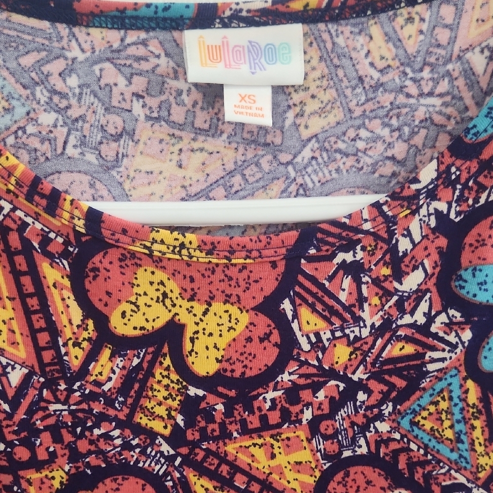 LuLaRoe Abstract Pattern Top - Red, Yellow, Blue - Picture 2 of 2